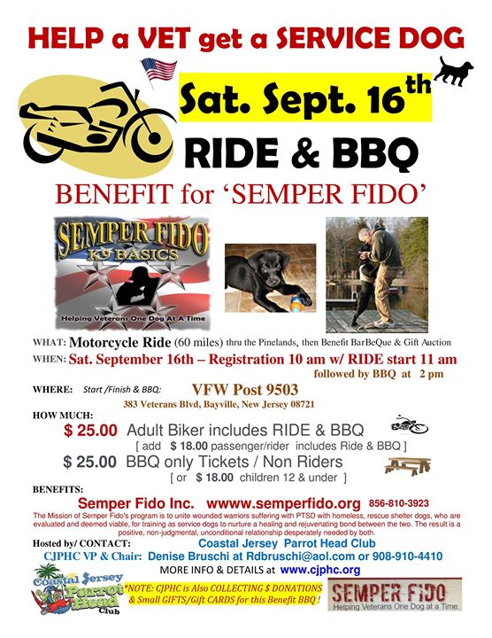 Semper Fido - Motorcycle Ride, Barbeque and gift auction