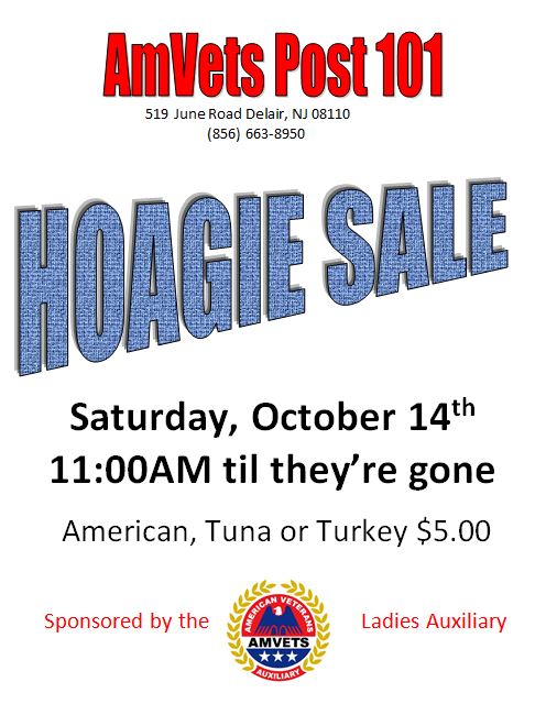 AMVETS Ladies Auxiliary Hoagie Sale