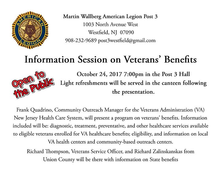 Information Session - Veterans' Benefits