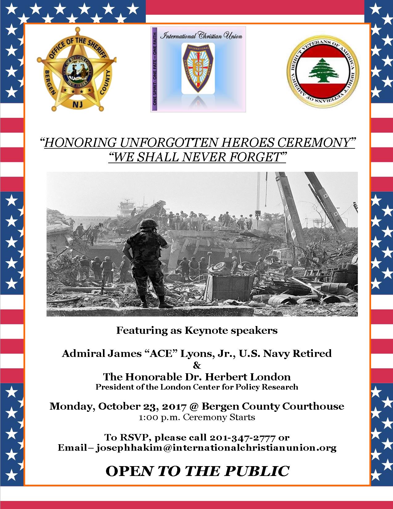 Honoring Unforgotten Heroes Ceremony