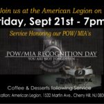 POW / MIA Recognition Day Service - Legion Cherry Hill