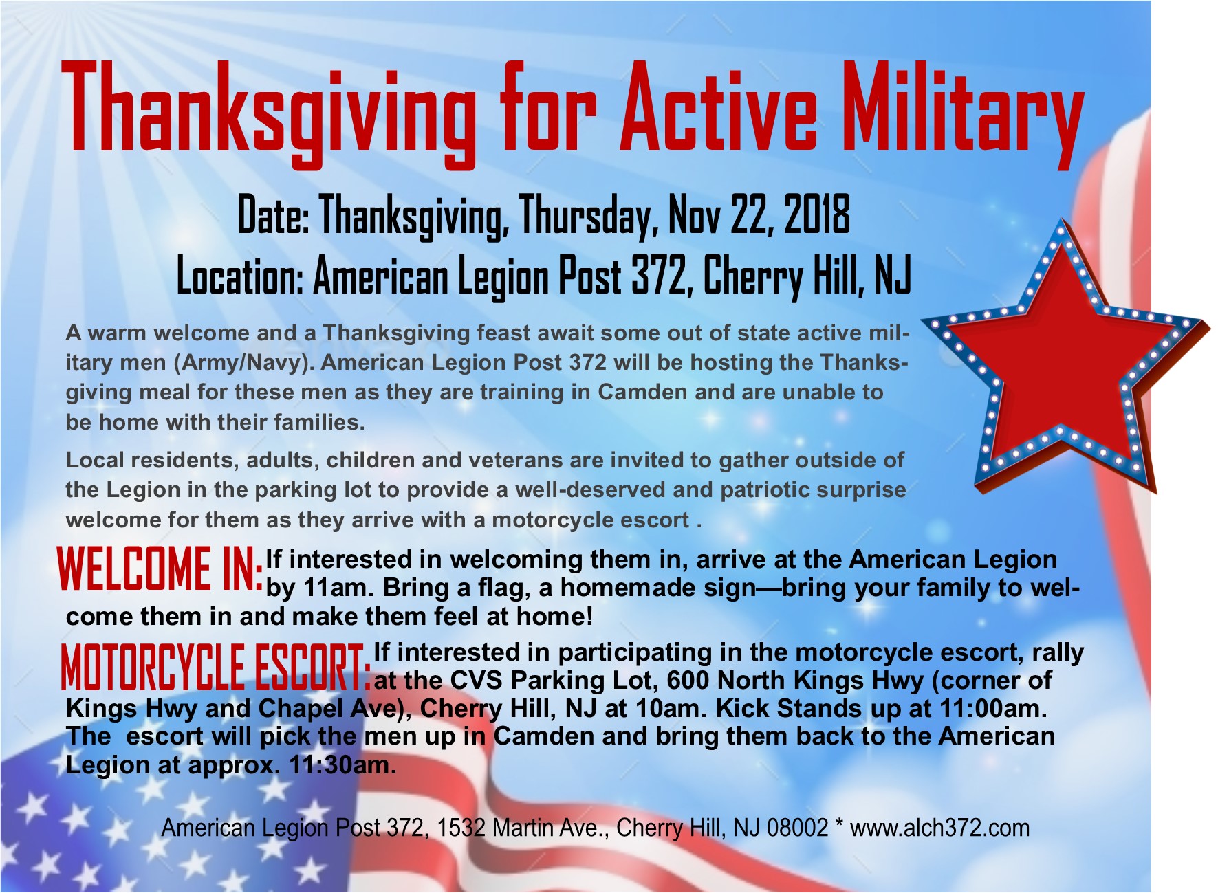 Thanksgiving for the Troops - Military 2018