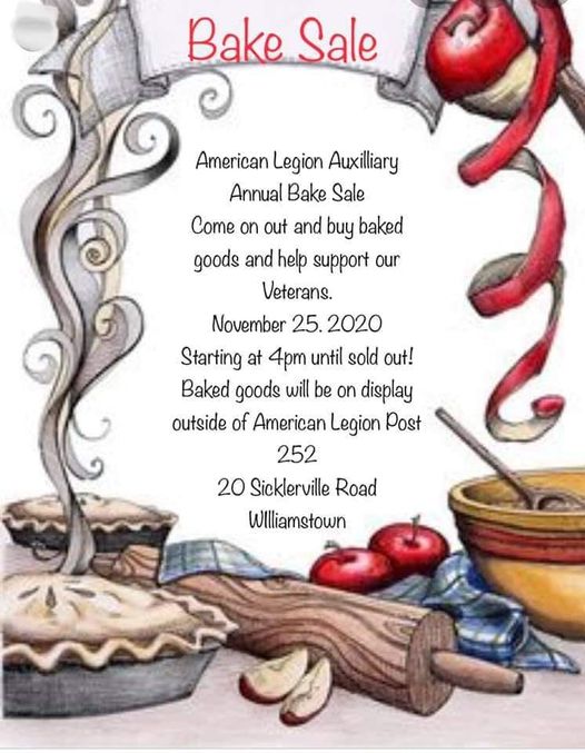 American Legion Auxiliary Unit 252 Bake Sale