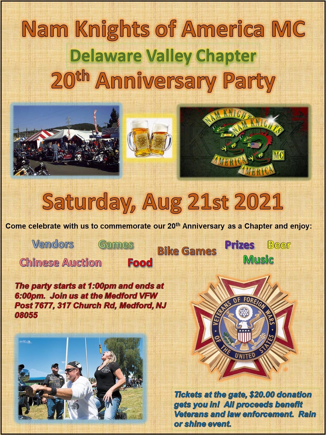 20th Year Anniversary Party - Nam Knights Del Val Chapter