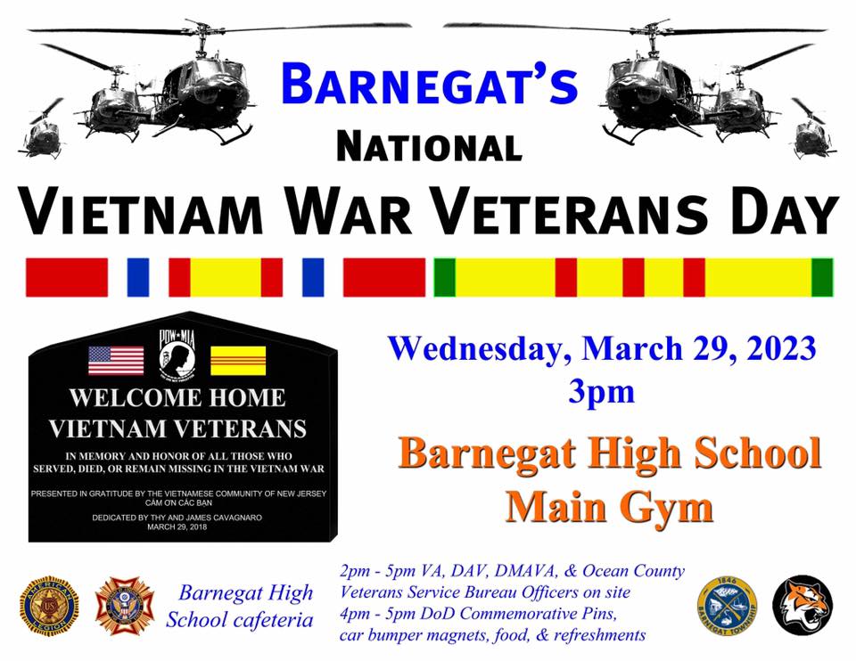 Barnegat's 2023 National Vietnam War Veterans Day